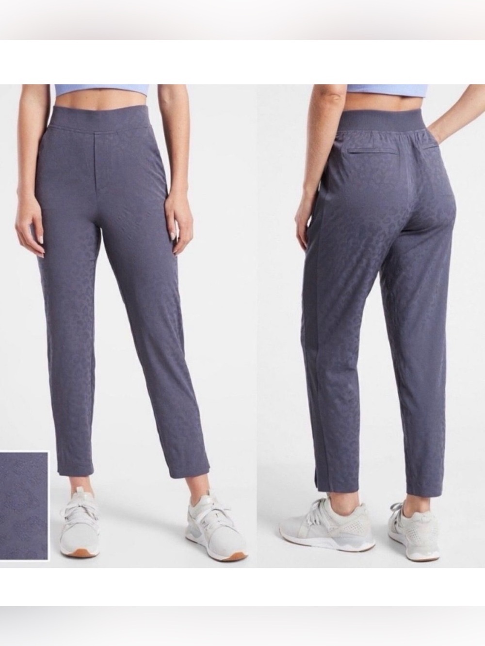 Athleta Brooklyn Textured Ankle Pant Medieval Violet- Size 6